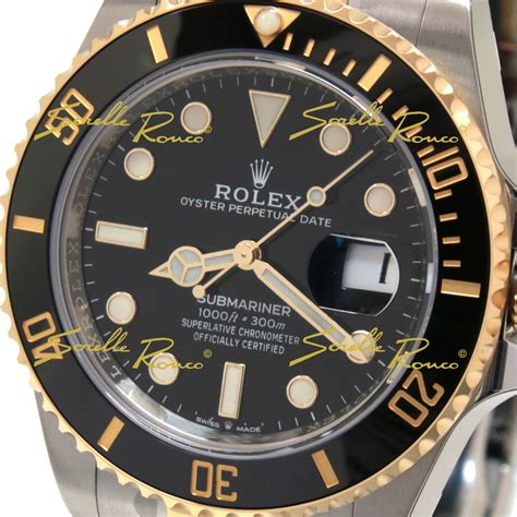 referenza rolex submariner acciaio oro nero|rolex subacqueo.